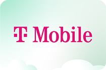 The magenta T-Mobile logo displayed against a mint-green background.