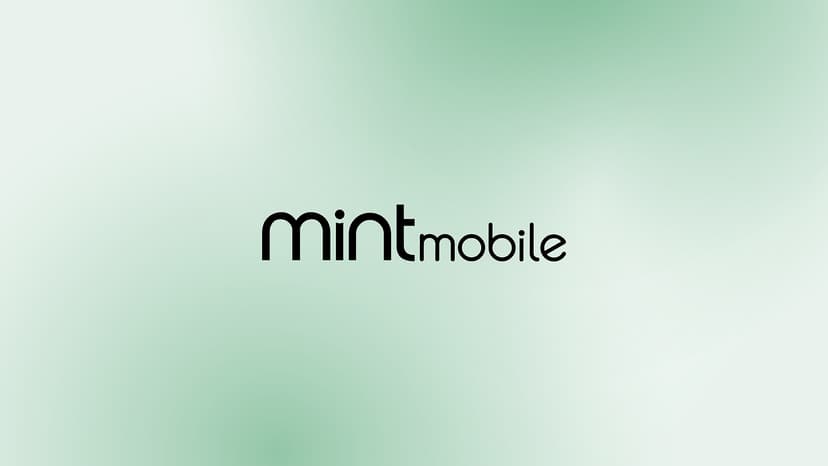 Mint Mobile logo against light mint green background